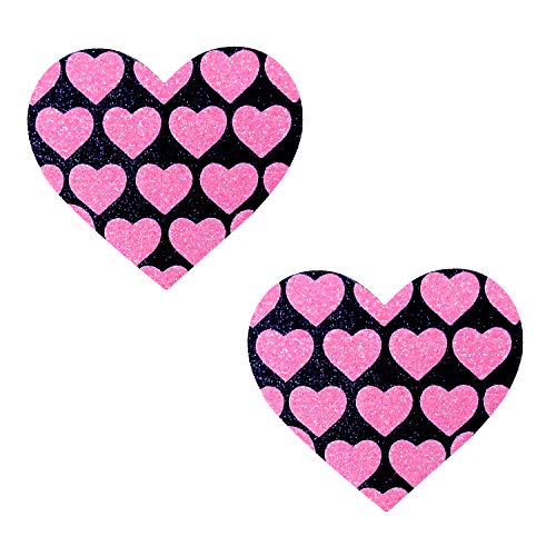 Neva Nude Pasty Hearts On Heart Uv Pk/Bk