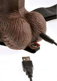 Fetish Fantasy 8 In Hollow Rechargeable Strap-On Remote Brown