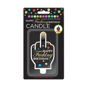 Happy Fucking Birthday Fu Finger Candle