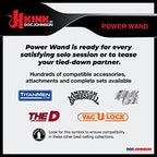 Doc Johnson - Ultra Powerful Full Size Wand Body Massager, 8 Unique Vibration Patterns, Phthalate-Free, Body-Safe (Black)