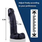 4 in Realistic Small Dildo,Beginner Anal Plug,Soft Anal Dildo with Curved Shaft and Balls,Adult Anal Sex Toy Women Men Couples.E