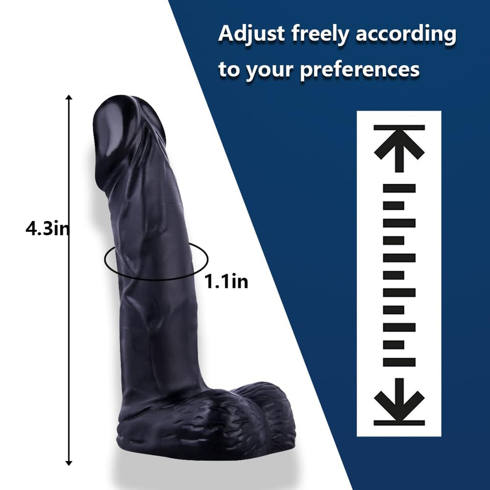 4 in Realistic Small Dildo,Beginner Anal Plug,Soft Anal Dildo with Curved Shaft and Balls,Adult Anal Sex Toy Women Men Couples.E