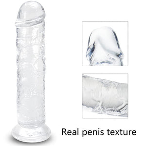 12.5 * 2.3 Inch Huge Dildos Realistic Clear Dildo with Strong Suction Cup Hands-Free Huge Dong Big Size Adult Sex Toy for Women