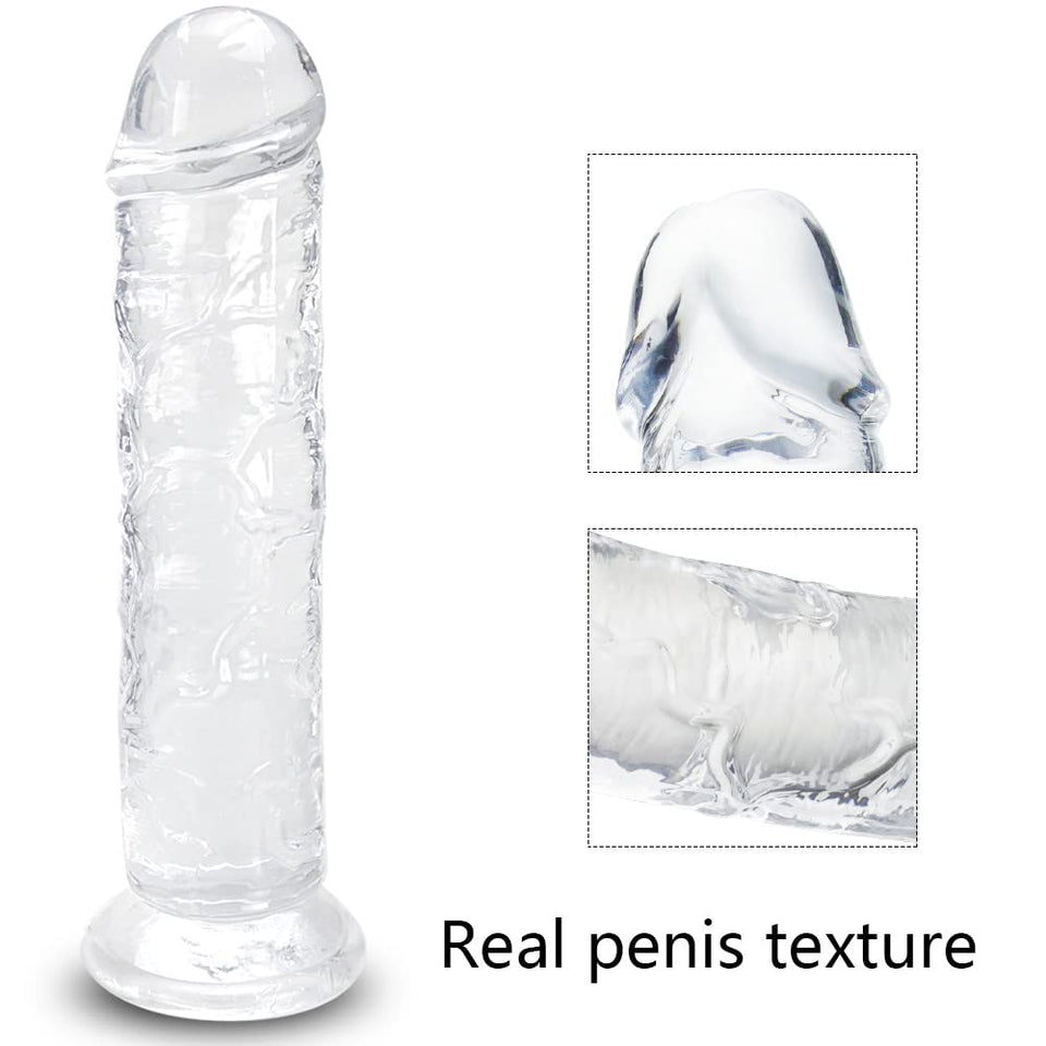 12.5 * 2.3 Inch Huge Dildos Realistic Clear Dildo with Strong Suction Cup Hands-Free Huge Dong Big Size Adult Sex Toy for Women