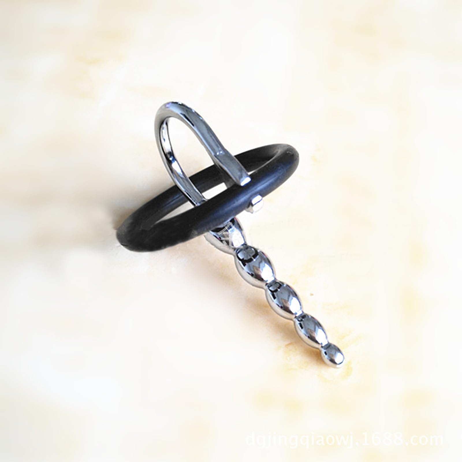Metal Beads Male Masturbation Stimulation Urethral Plug Restraint Silicone Penis Ring Male Exercise Urethral Sound Urethral Sex