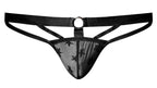 Love Star Thong W/ Ring Black S/M