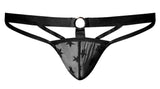 Love Star Thong W/ Ring Black S/M