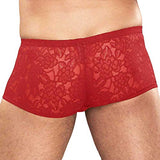 Mp Stretch Lace Mini Short Red Sml