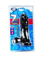 Cloud Nine Collection Cloud Nine Delightful Dong With Balls, Black 7-Inch Thick, Black