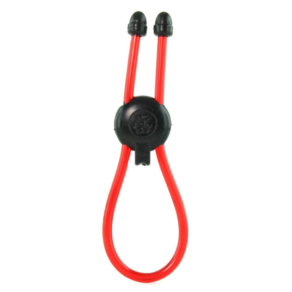 Pipedream Adjustable Erection Ring, Black And Red