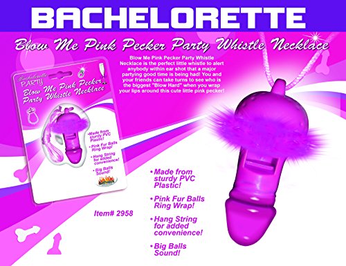 Hott Products Unlimited 53710: Blow Me Pink Pecker Whistle Necklace