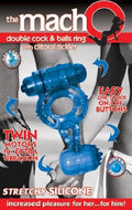 Macho Dbl Cock And Balls Ring - Blue [Health And Beauty] [Health And Beauty]