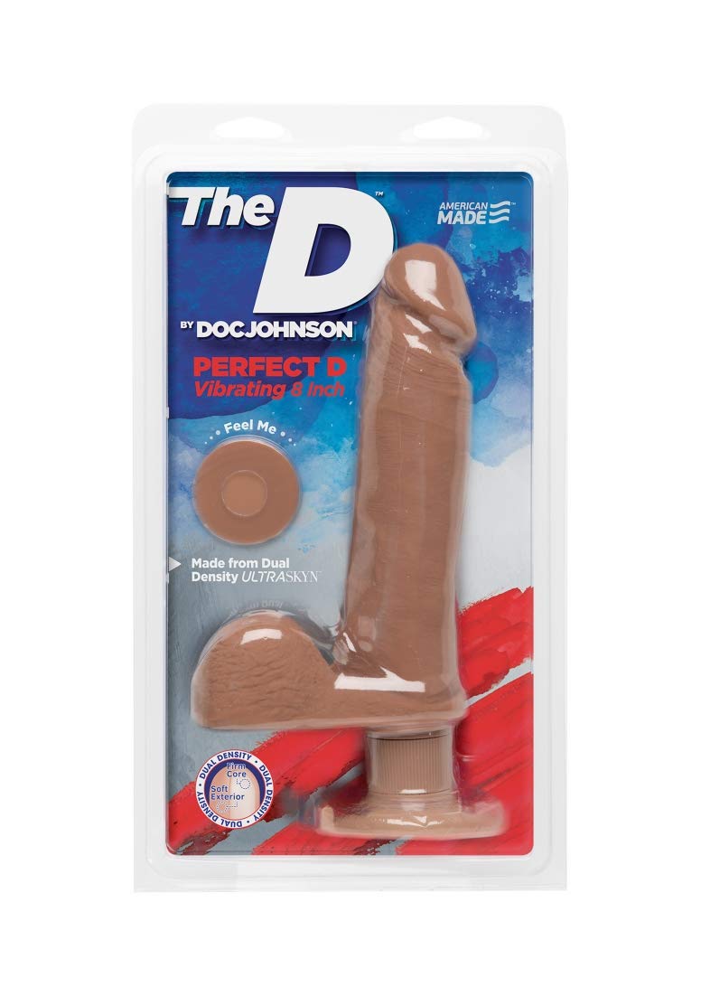 The D Perfect D Vibrating 8 Ultraskyn Caramel ''