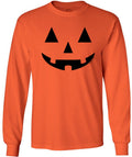 Joe s USA Jack O  Lantern Pumpkin Halloween Long Sleeve T-Shirt-3XL-Orange