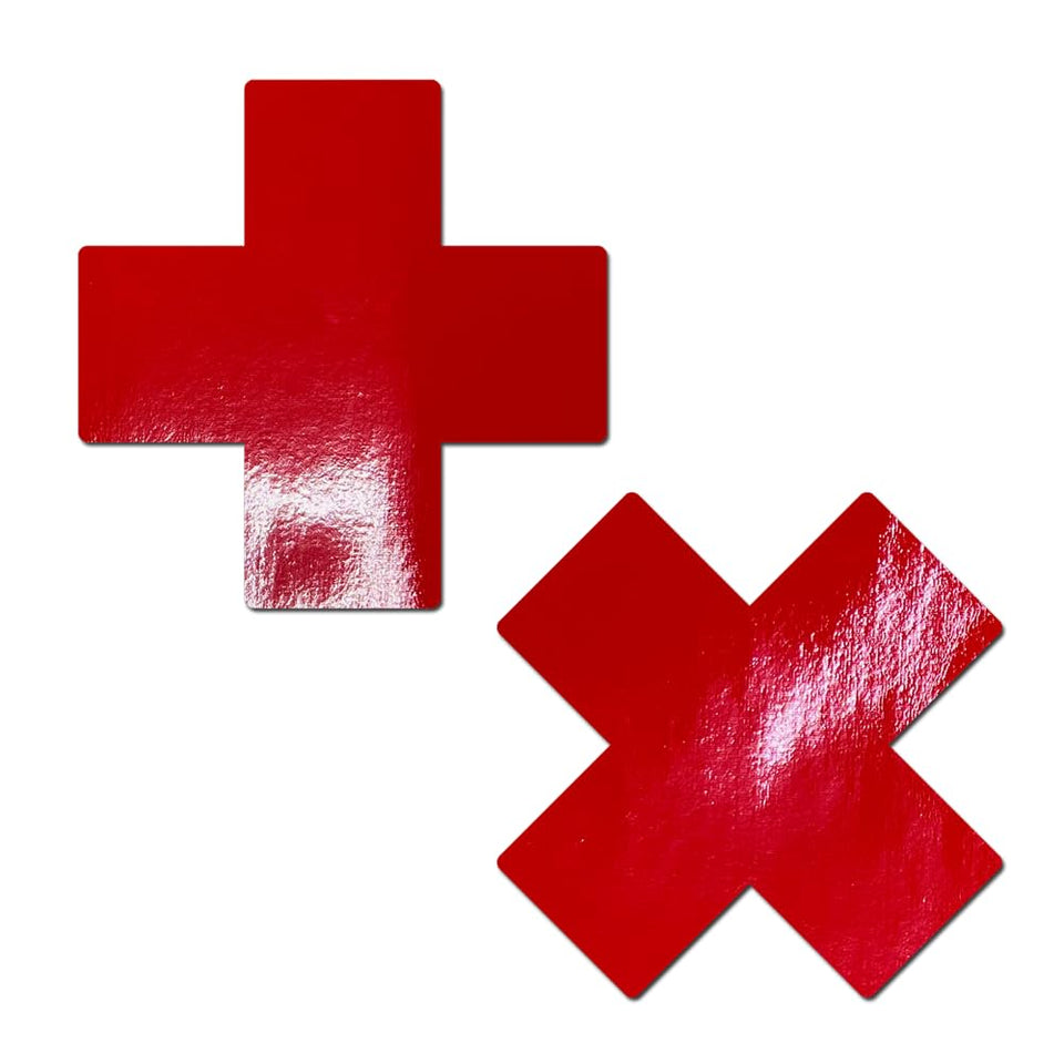 Pastease Plus X Faux Latex Red Crosses