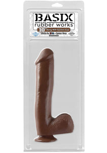 Basix 10In. Dong W/Suction Cup Brown