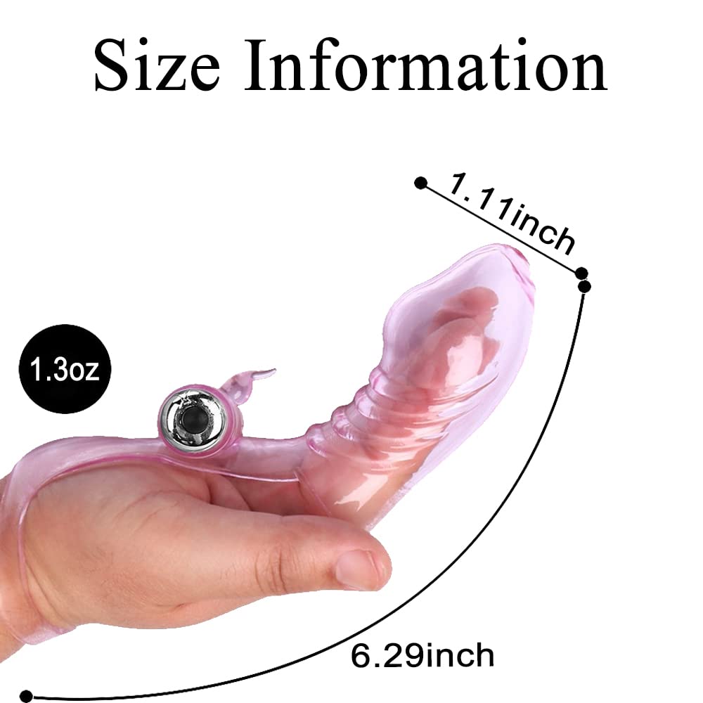 Finger Vibrator Women G-Spot Stimulation Sex Toys Clitoral Massager for Female Adult Sex Toys with Powerful Vibration for Lesbia