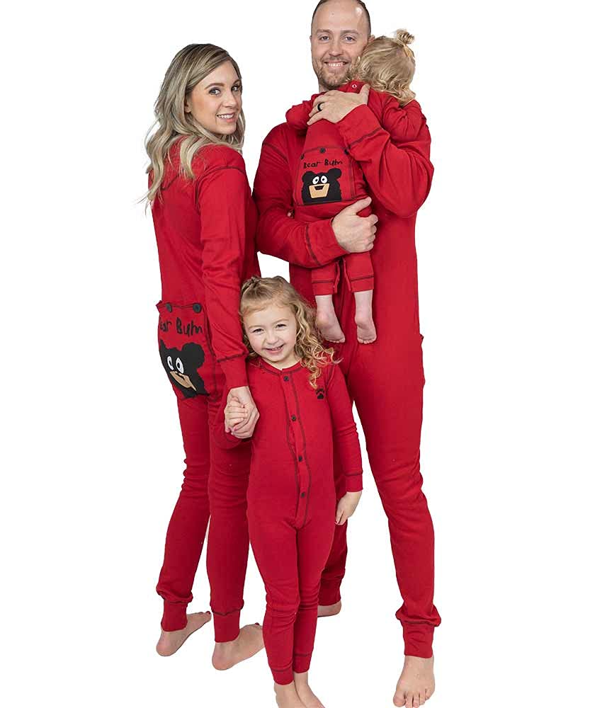 Lazy One Flapjacks, Matching Christmas Pajamas for The Dog, Baby & Kids, Teens, and Adults (Bear Bum, Large)