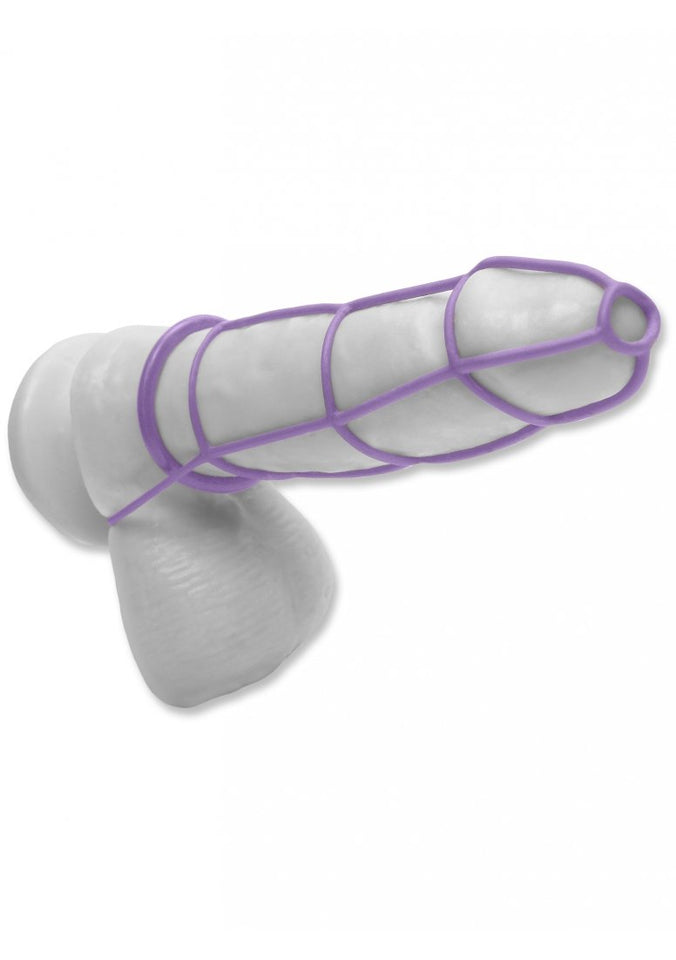 Fetish Fantasy Elite Cock Cage  Ring Set  Purple  25 Ounce