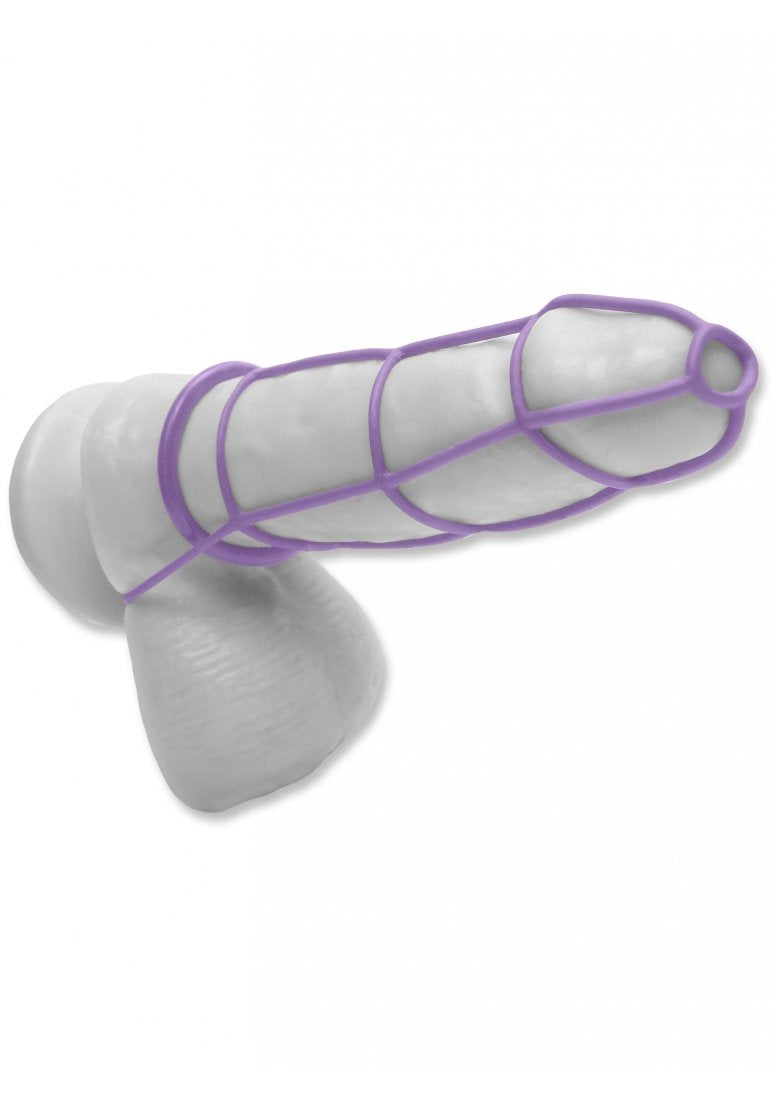 Fetish Fantasy Elite Cock Cage  Ring Set  Purple  25 Ounce