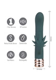 Kusha Crystal Gems Usb Rechargeable 10-Function G-Spot Rabbit-Style Vibrator - Gray