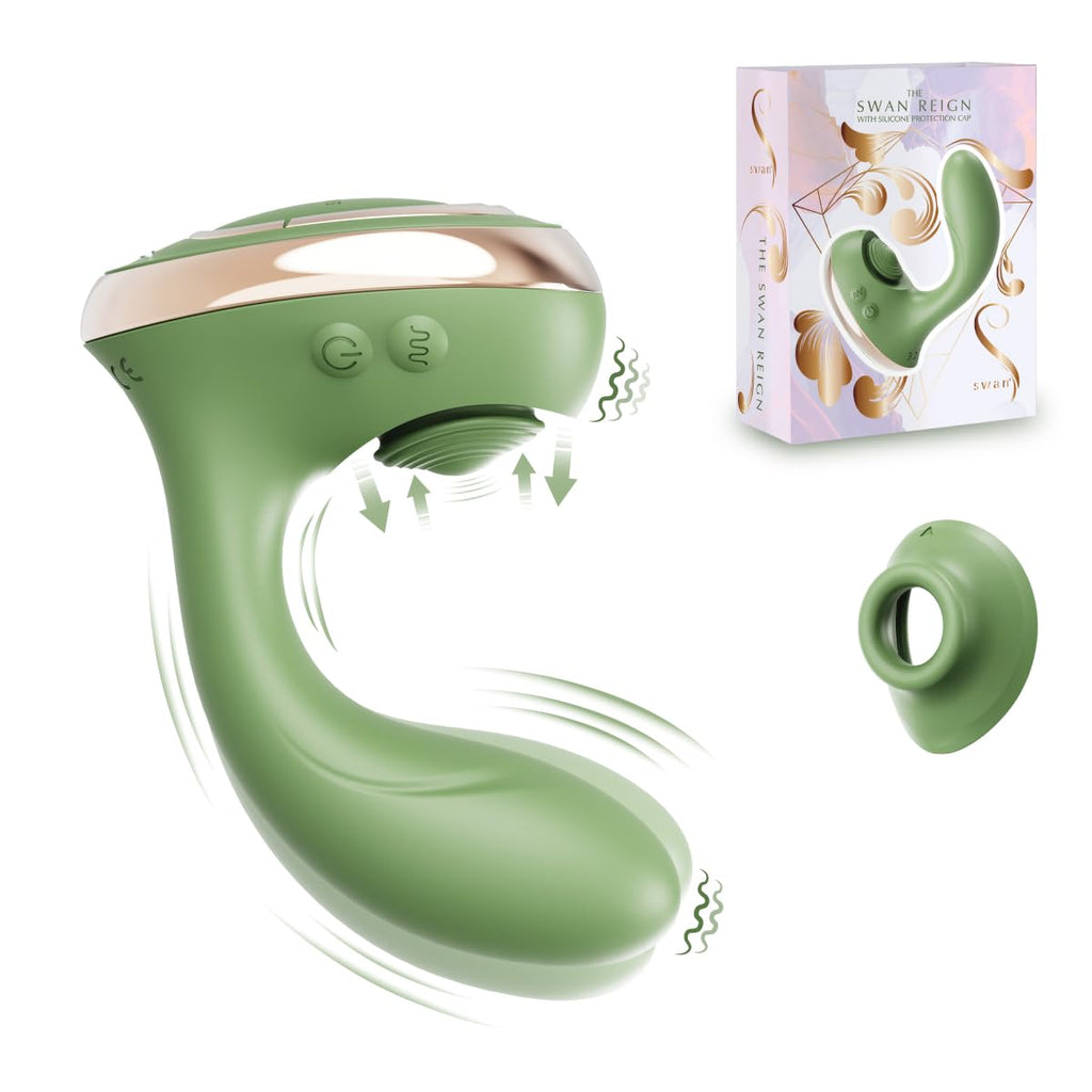 Swan Reign Dual Stimulator Green