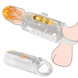Vibrating Penis Cock Sleeve Ring to Enlarge for Male,Adult Sex Toys Couples Vibrator with 9 Stimulation Modes,G Spot Vibrators P