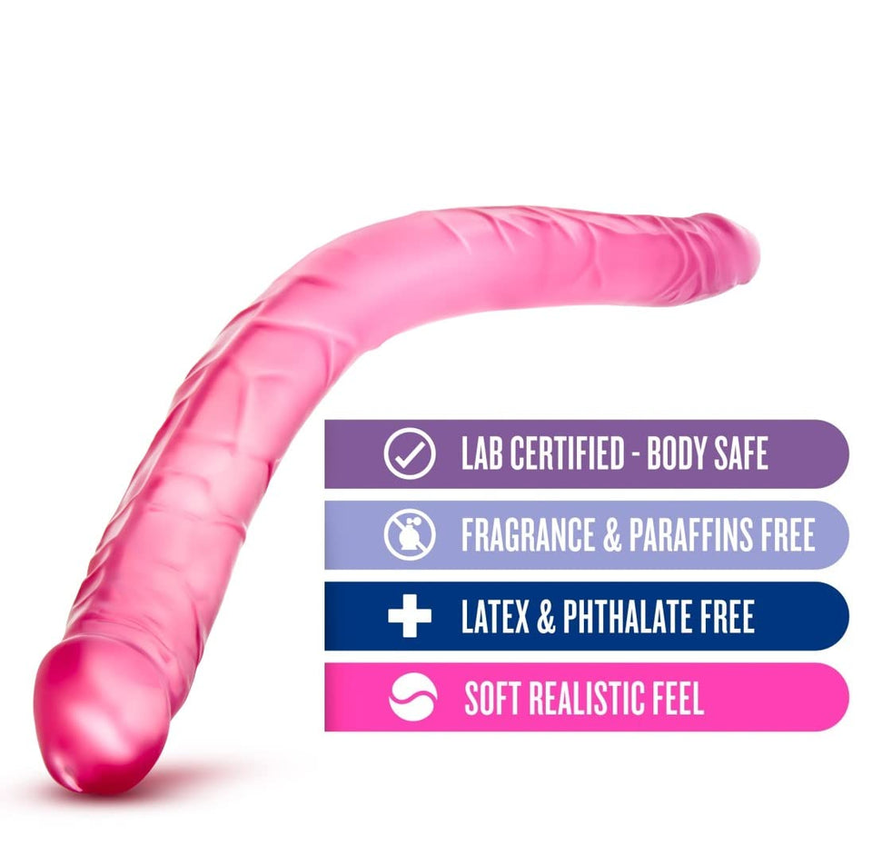 B Yours - 16In Double Dildo - Pink