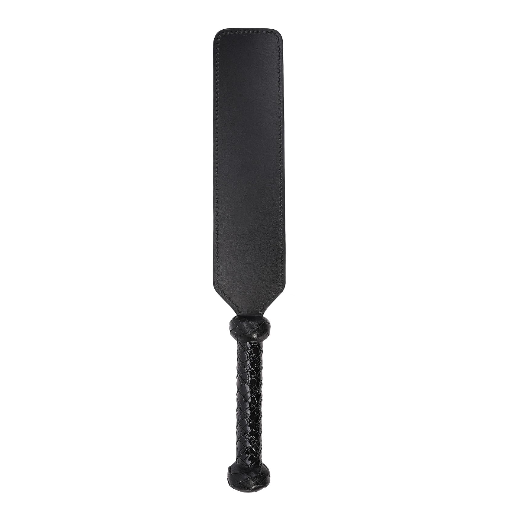 alisikee Faux Crocodile Leather Spanking Paddle for Adult Sex Toys, 16.3in Faux Leather Bondage Sexual Paddles BDSM Set, Black