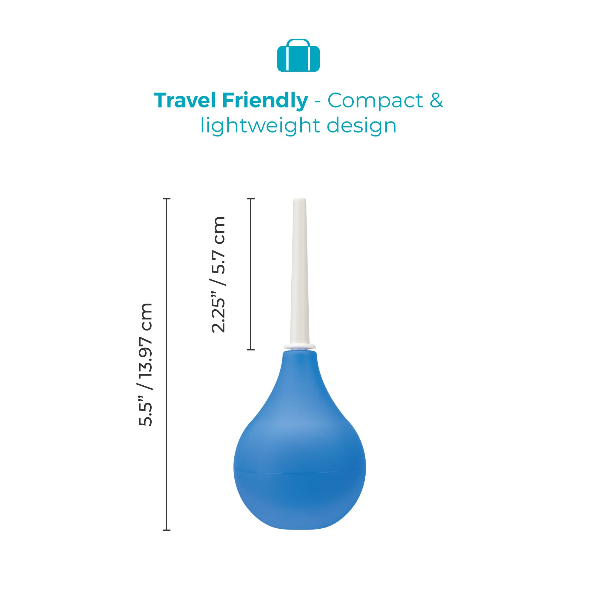b-Vibe Compact Enema Douche Blue