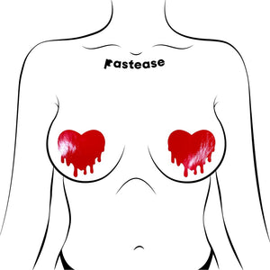 Pastease Faux Latex Red Melty Hearts