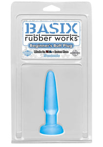 Basix 3.5'' Beginner'S Butt Plug, Blue