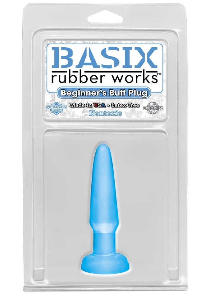Basix 3.5'' Beginner'S Butt Plug, Blue
