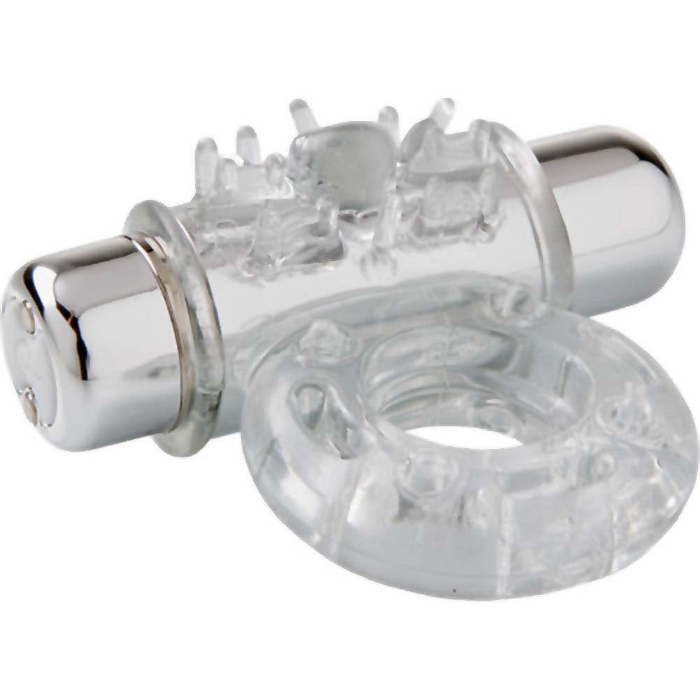 Novel Creations Sensuelle Bullet Ring 7 Function Clear Penis Ring
