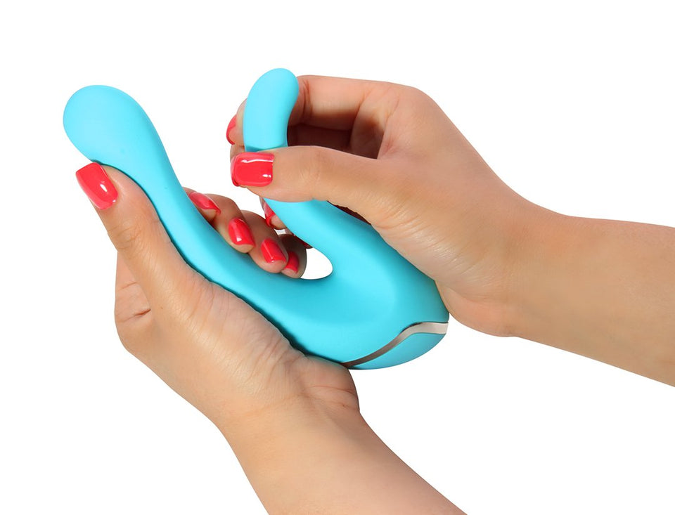 10 Vibrating Functions Dual Stimulation Vibrator - Clitoral And G Spot Stimulator - Platinum Silicone - Sex Toy For Women - Sex