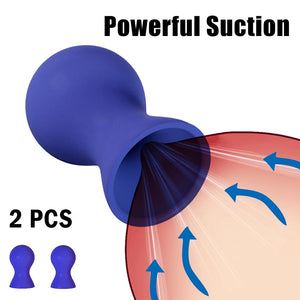 1 Pair Nipple Sucker Sex Toys Silicone Nipple Stimulator Women Man Couples Nipple Play SM Sexual Game High Powerful Suction Univ