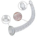 FST Adult Sex Toy Anus Sex Dilator Butt Plug Transparent TPE Ultra Long Anal Plug Vaginal G-spot Massager for Men Women Couple A