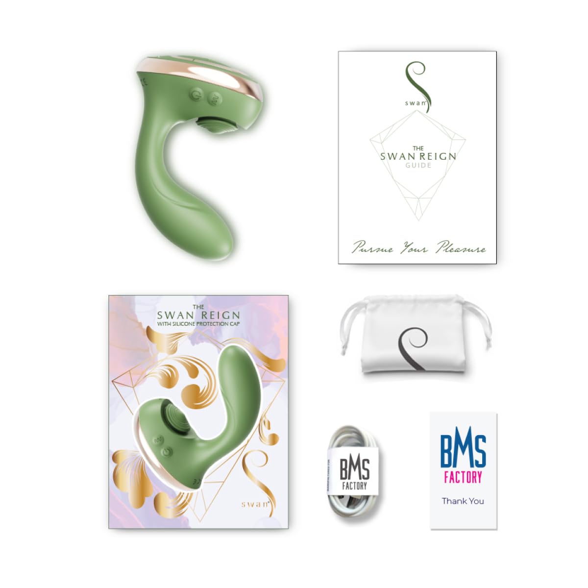 Swan Reign Dual Stimulator Green