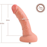 Hismith 8.35'' Dual-Density Silicone Dildo, Curved Dong with Slightly uplifted Veins, Sex Toy for Vaginal and Anal Play, 6.8'' I