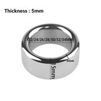 7 Size Male Metal Stainless Steel Penis Lock Cock Ring Set Ball Stretcher Delay Time Penis Ring Testicles Sex Toy for Man (Color