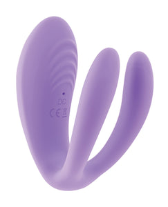 Petite Tickler Rechargeable Silicone Triple Stimulating Mini Vibrator  Purple