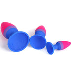 Butt Plug Trainer Kit Pack of 3 Silicone Anal Plugs Training Set with Strong Suction Cup Anal Sex Toy for Beginner Men Women