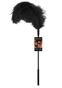 Sex & Mischief Body Ostrich Feather Tickler, Black