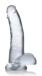 Jock C-Thru 8In Clear Dildo W/ Balls Tpe