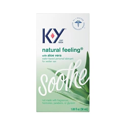 K-Y Natural Feeling Lube With Aloe Vera, Personal Lubricant, Water-Based Formula, Safe To Use With Silicone Toys And Condoms, For Men, Women And Couples, 1.69 Fl Oz