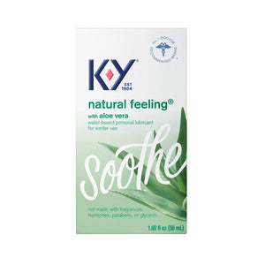 K-Y Natural Feeling Lube With Aloe Vera, Personal Lubricant, Water-Based Formula, Safe To Use With Silicone Toys And Condoms, For Men, Women And Couples, 1.69 Fl Oz
