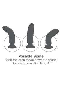 King Cock 6In Vibrating Cock Flesh