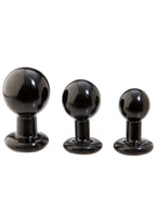 Doc Johnson Classic - Round Butt Plug - 1.8 Inch Diameter - Small - Black