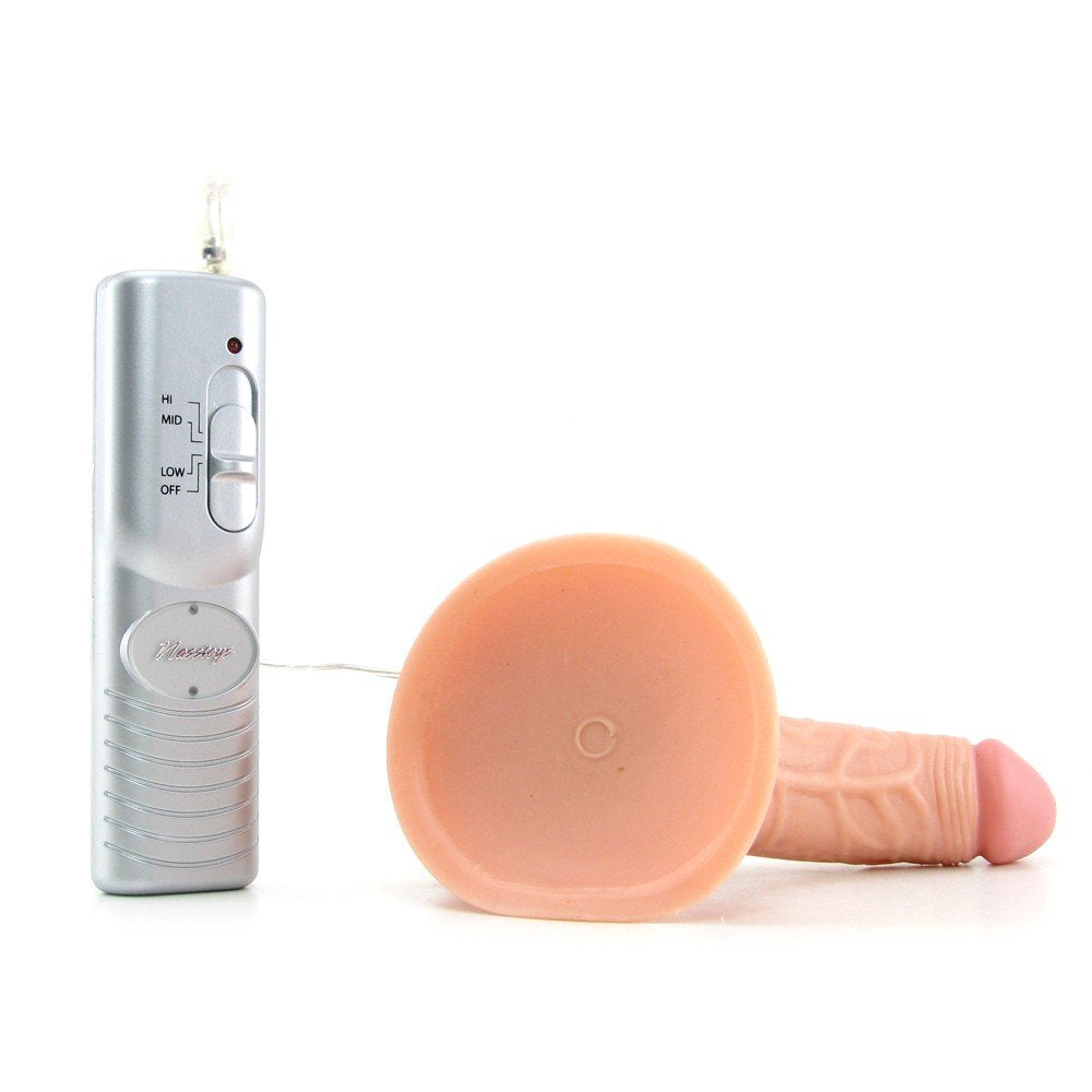 All American Real Skin Mini Whoppers Vibrating Dong, Flesh, 5 Inch