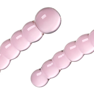Glass Anal Beads Butt Plug Pink Curved Shaped Anal Stretcher Crystal G Spot Dildo Prostate Massager Anus Dilator Vaginal Stimula